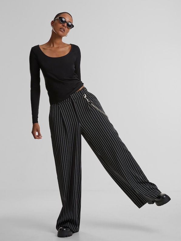 Ladies Pinstripe Wide Leg -5