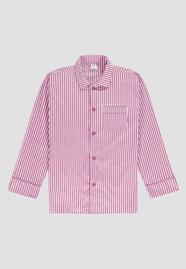 Pink Striped Pyjama Shirt-0