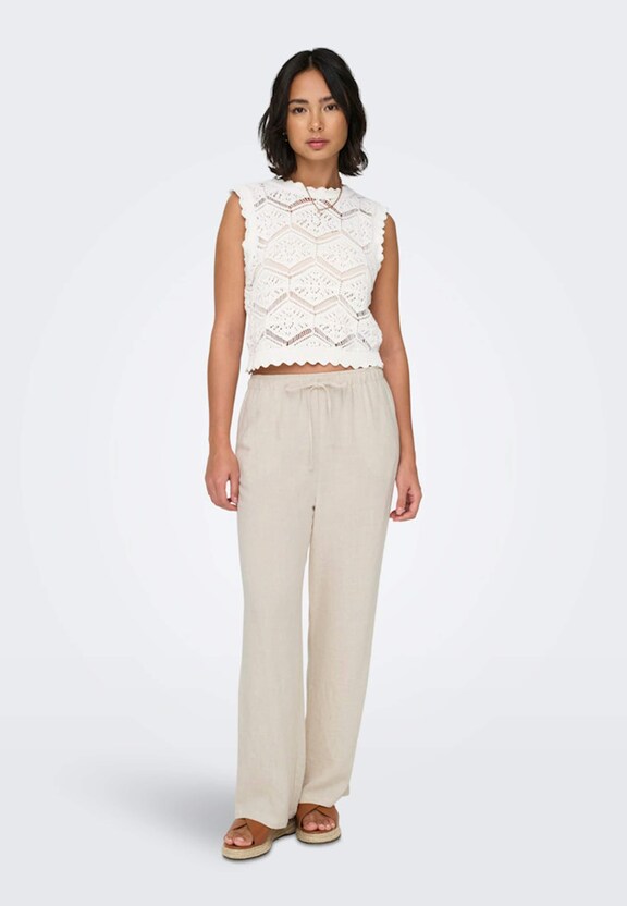ONLSIESTA MW PULL-UP LINEN BL -3