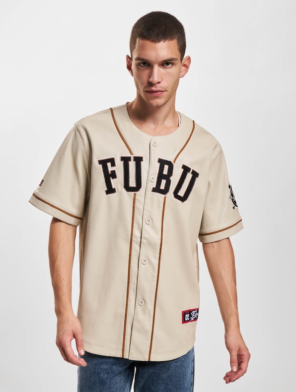 FM233-007-1 FUBU College Leather Baseball Jersey-2
