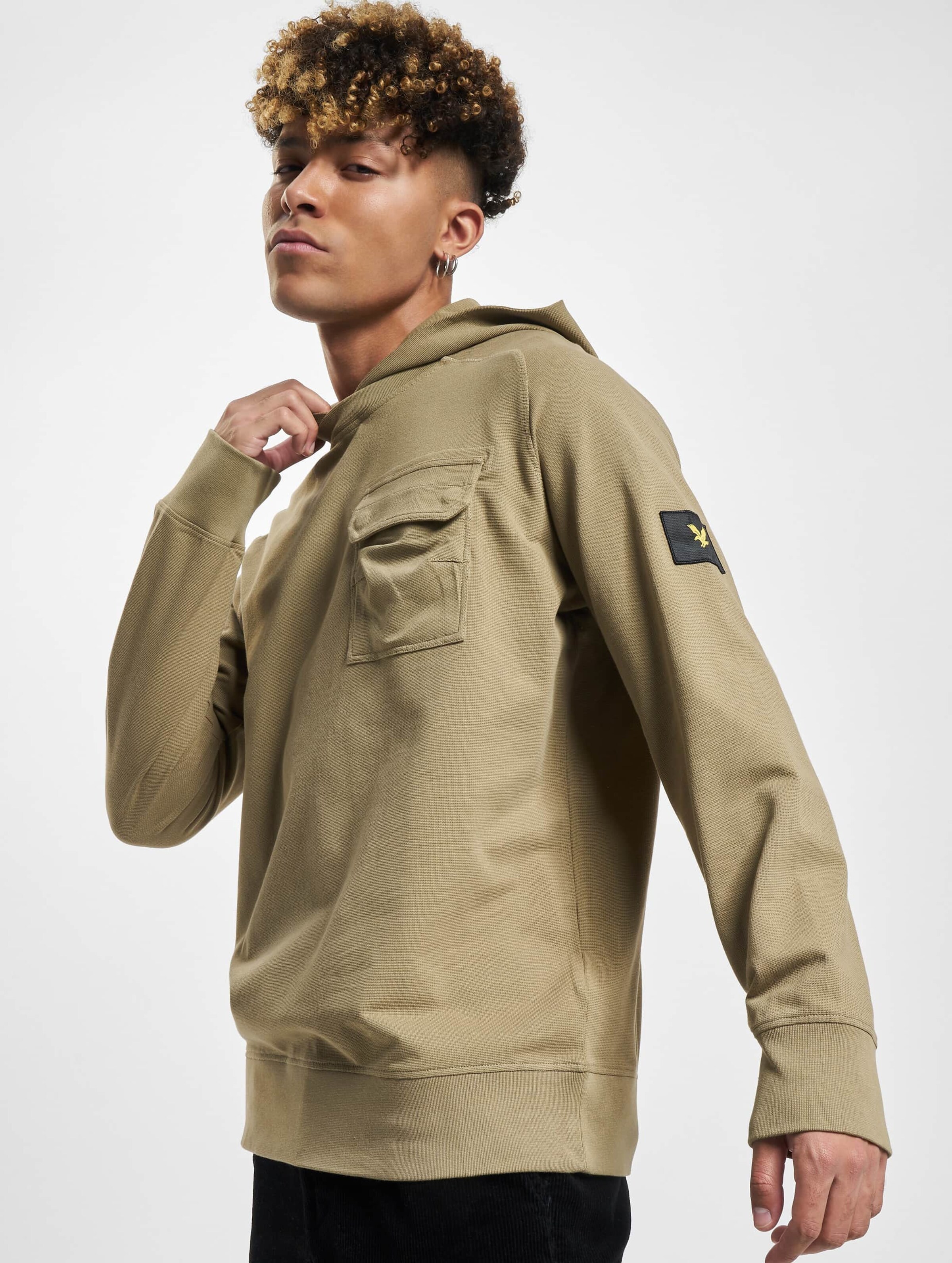 Lyle and scott online khaki hoodie