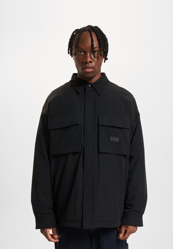 Fleece Lined Cargo Overshirt-2