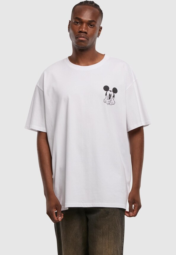 Disney Mickey Mouse Don’t Speak Pocket  Print -BLK with Heavy Oversize Tee-0