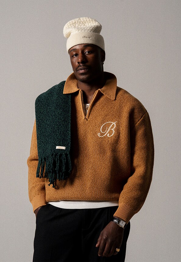 2Tone Structure Polo Knit-0