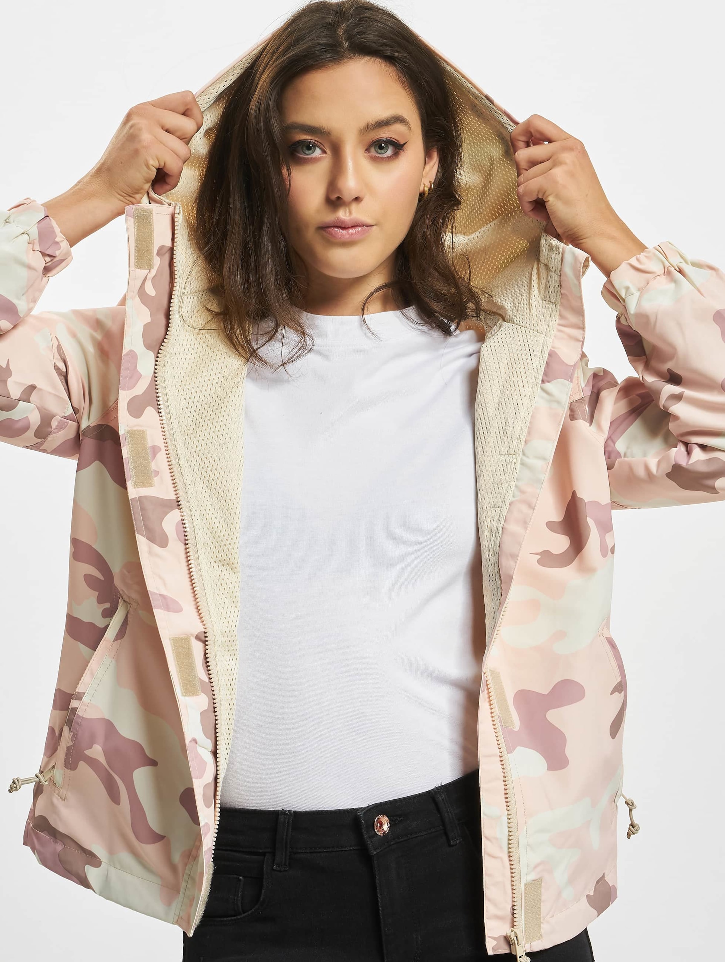 Brandit Windbreaker jacket -3XL- Summer Frontzip candy camo Roze