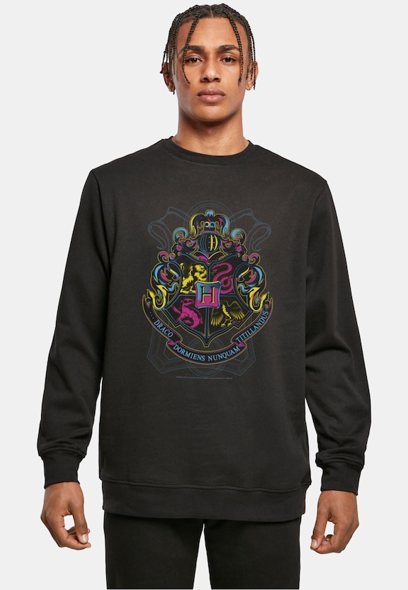Harry Potter - Neon Hogwarts Crest Crewneck-0