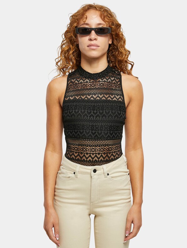 Crochet Jersey Turtleneck-2