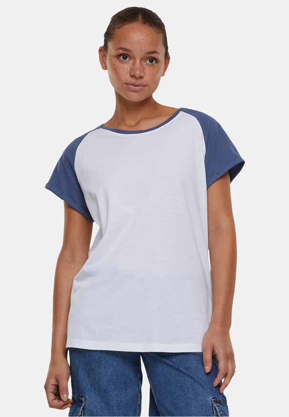 Ladies Contrast Raglan Tee-0
