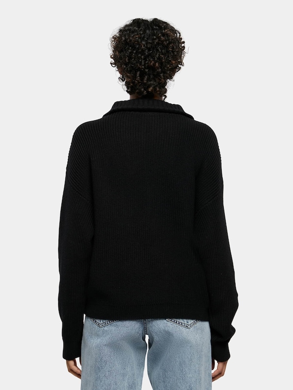 Ladies Oversized Knit Troyer-1