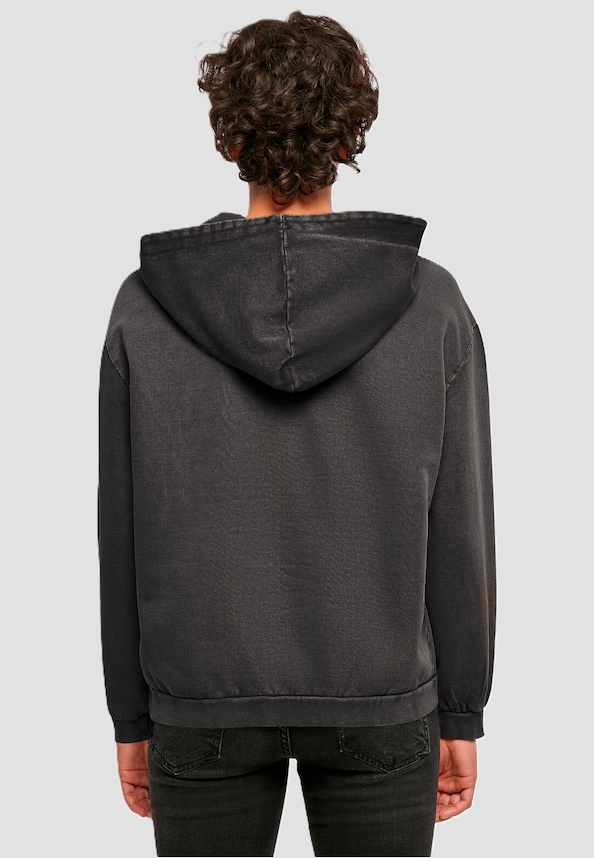 Ladies Brandalised - Follow Your Dreams Acid Washed Oversize Hoody-1