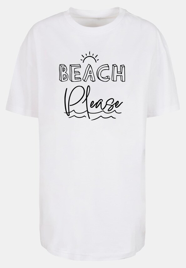 Ladies Beach Please Oversized Boyfriend Tee-4