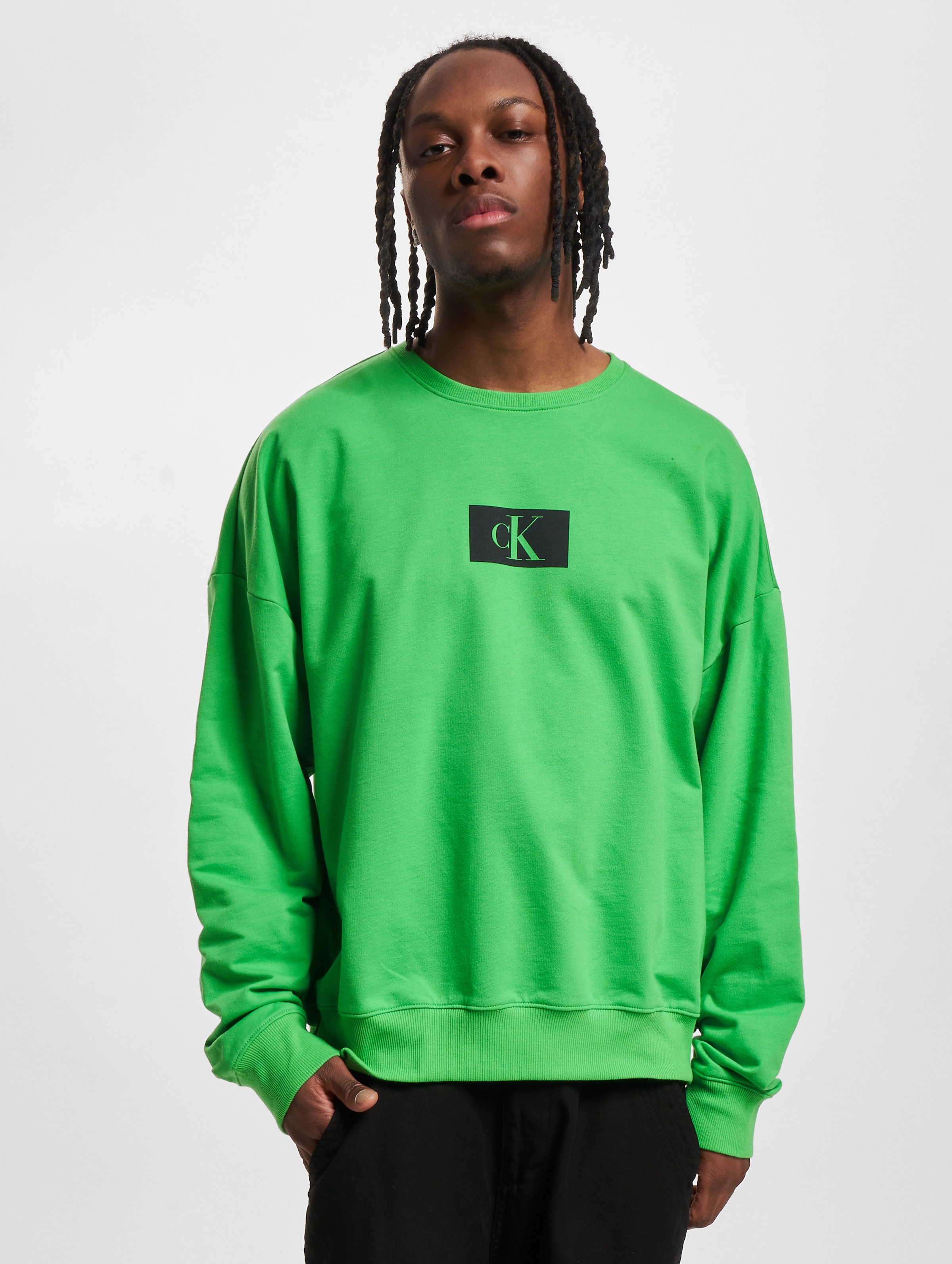 Calvin Klein Longsleeves Mannen op kleur groen, Maat M