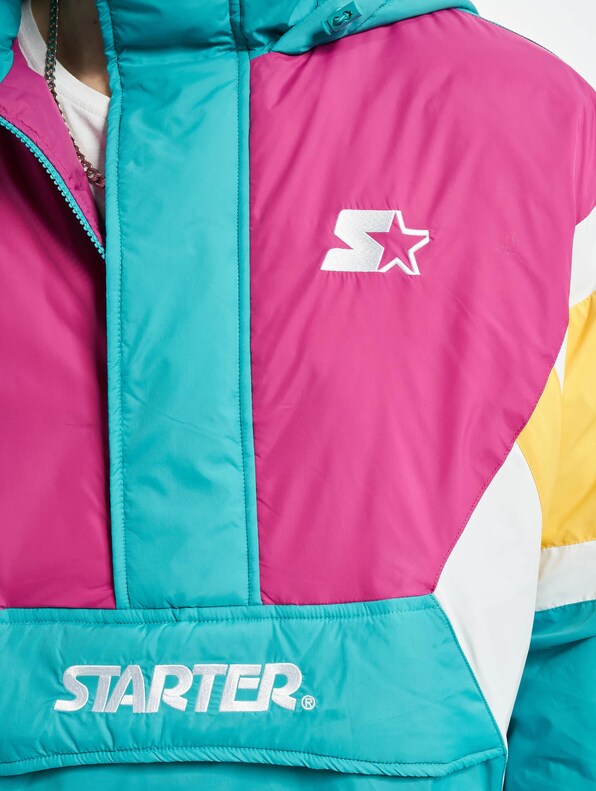 Color Block Half Zip Retro-3