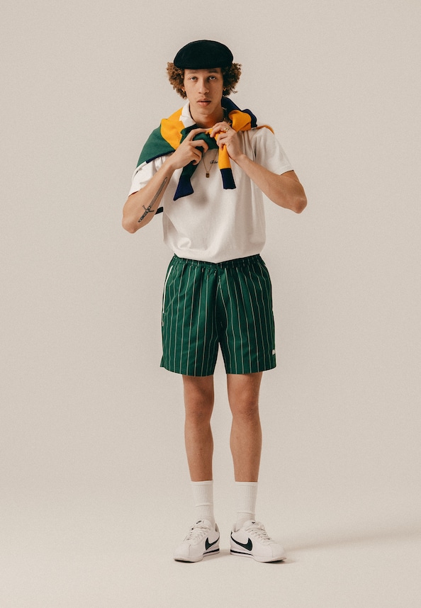 Striped Track Shorts-1