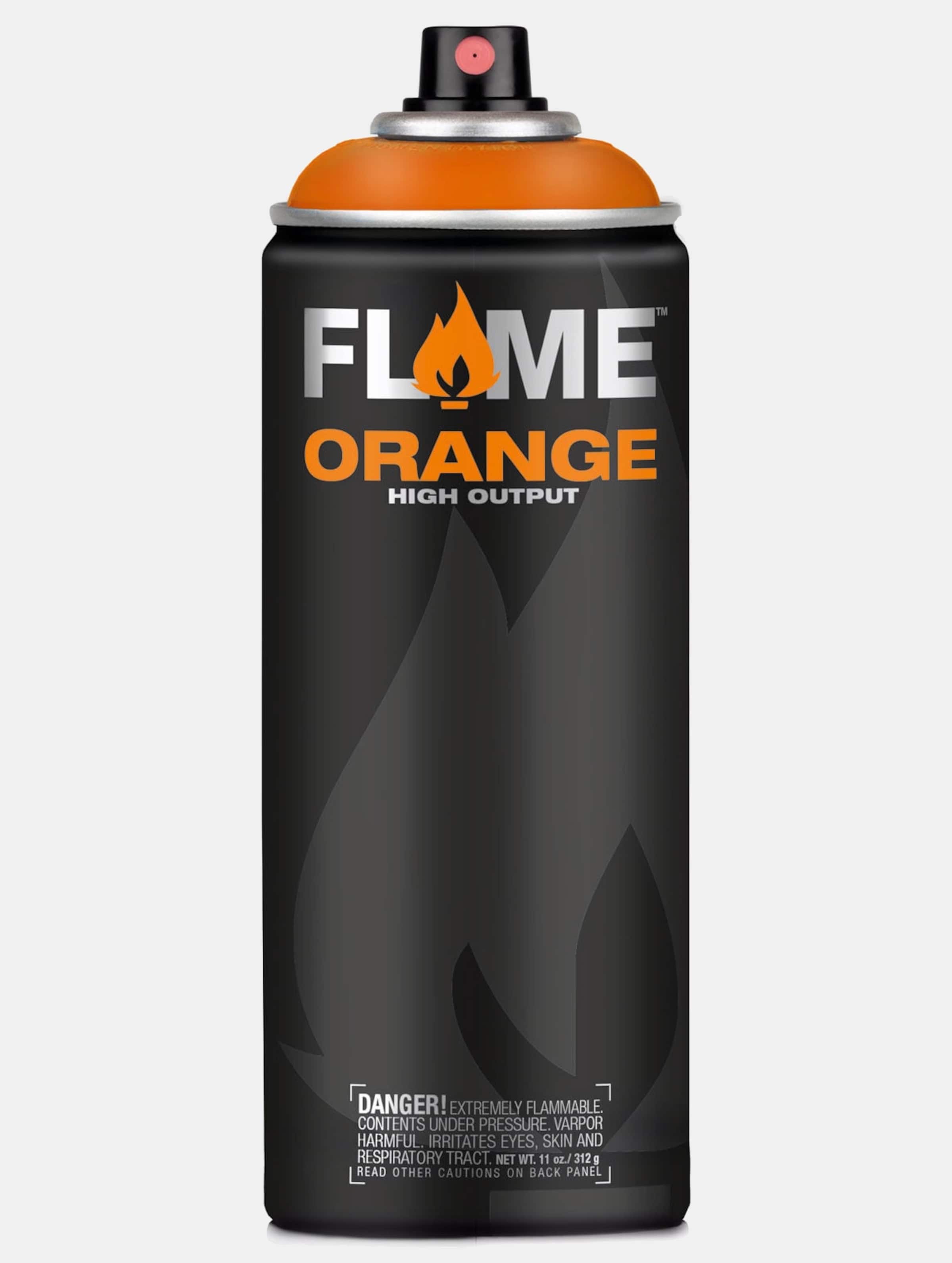 Molotow Flame Orange - Spray Paint - Spuitbus verf - Synthetisch - Hoge druk - Matte afwerking - 400 ml - beige brown