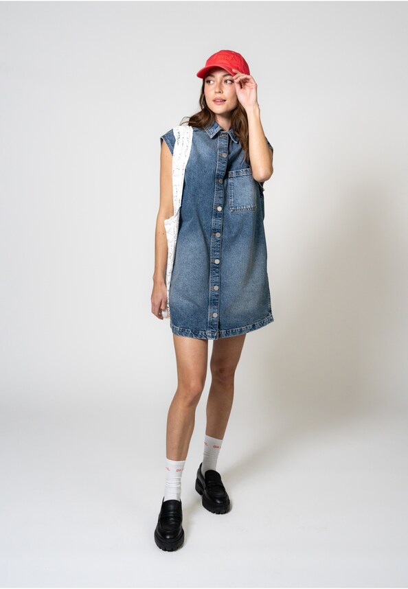 Meva Denim Dress-0