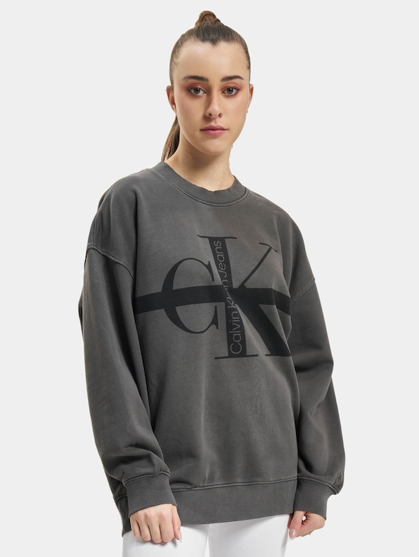 Calvin Klein Stripe Monologo Washed Sweatshirt Industrial-2