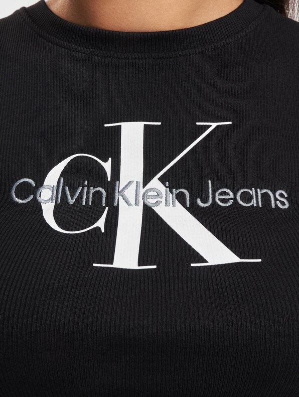 Calvin Klein Jeans Archival Monologo Rib Tank Crop Top | DEFSHOP | 23092