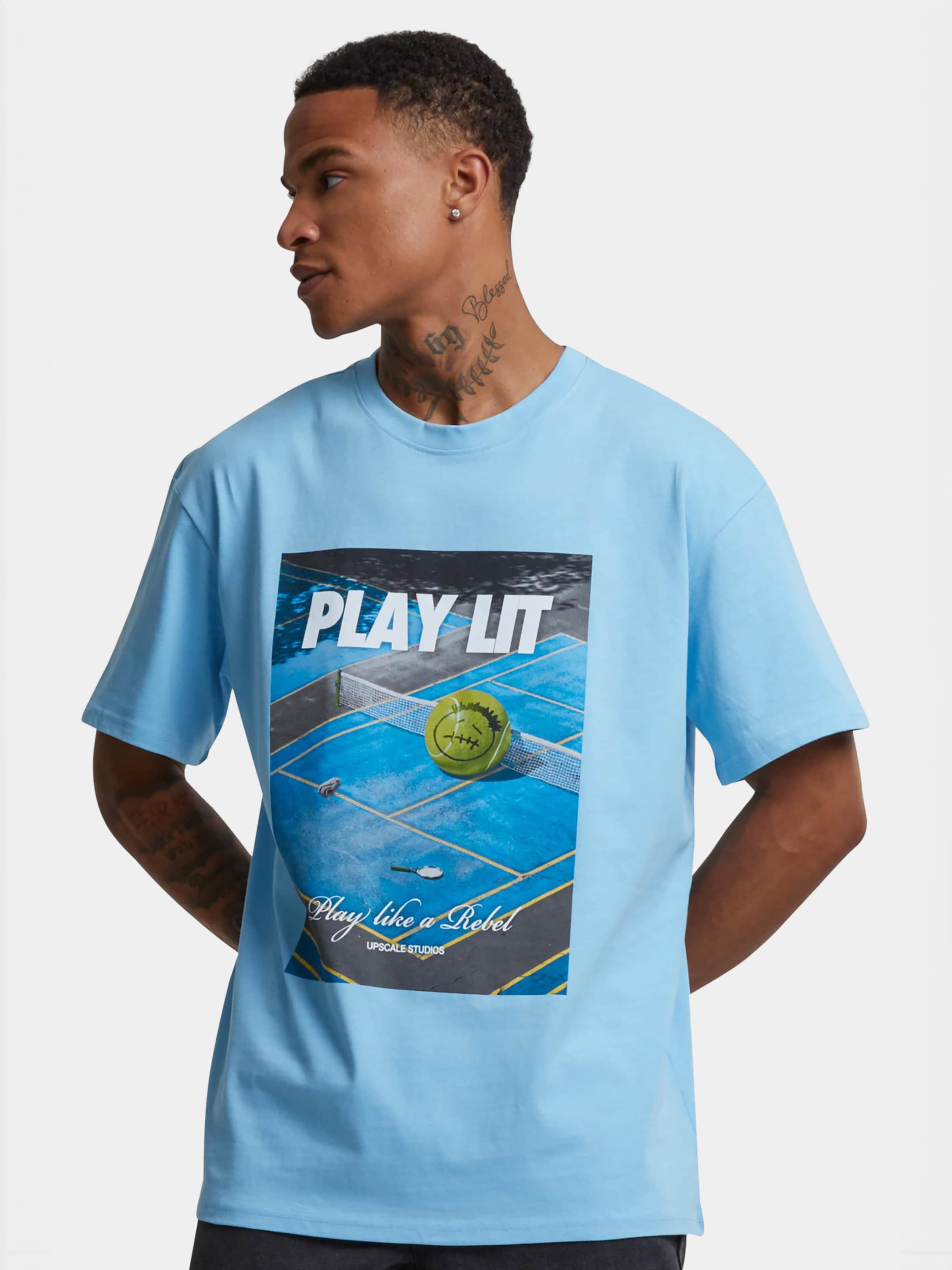 Mister Tee Upscale PlayLit Heavy Oversize T-Shirts Männer,Unisex op kleur blauw, Maat XXL