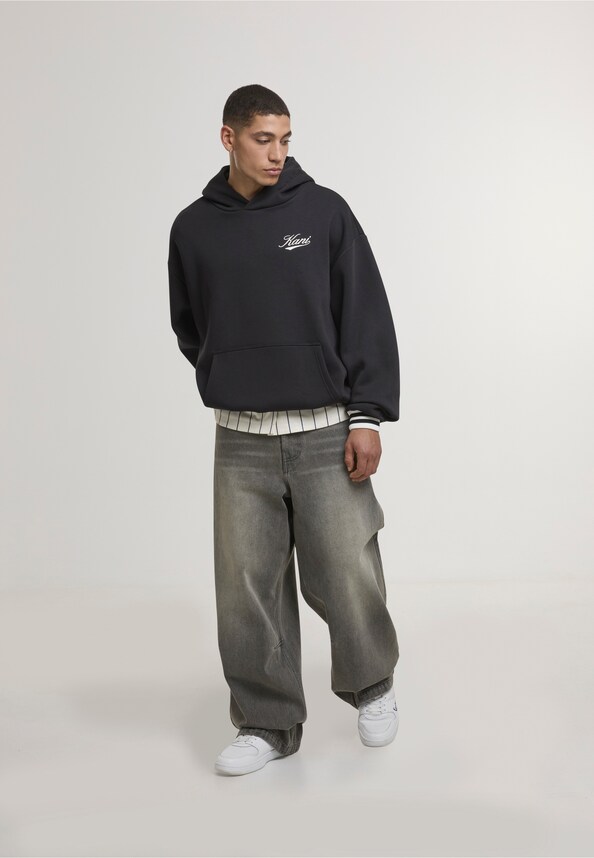 Cursive Varsity Oversized Hoodie-2