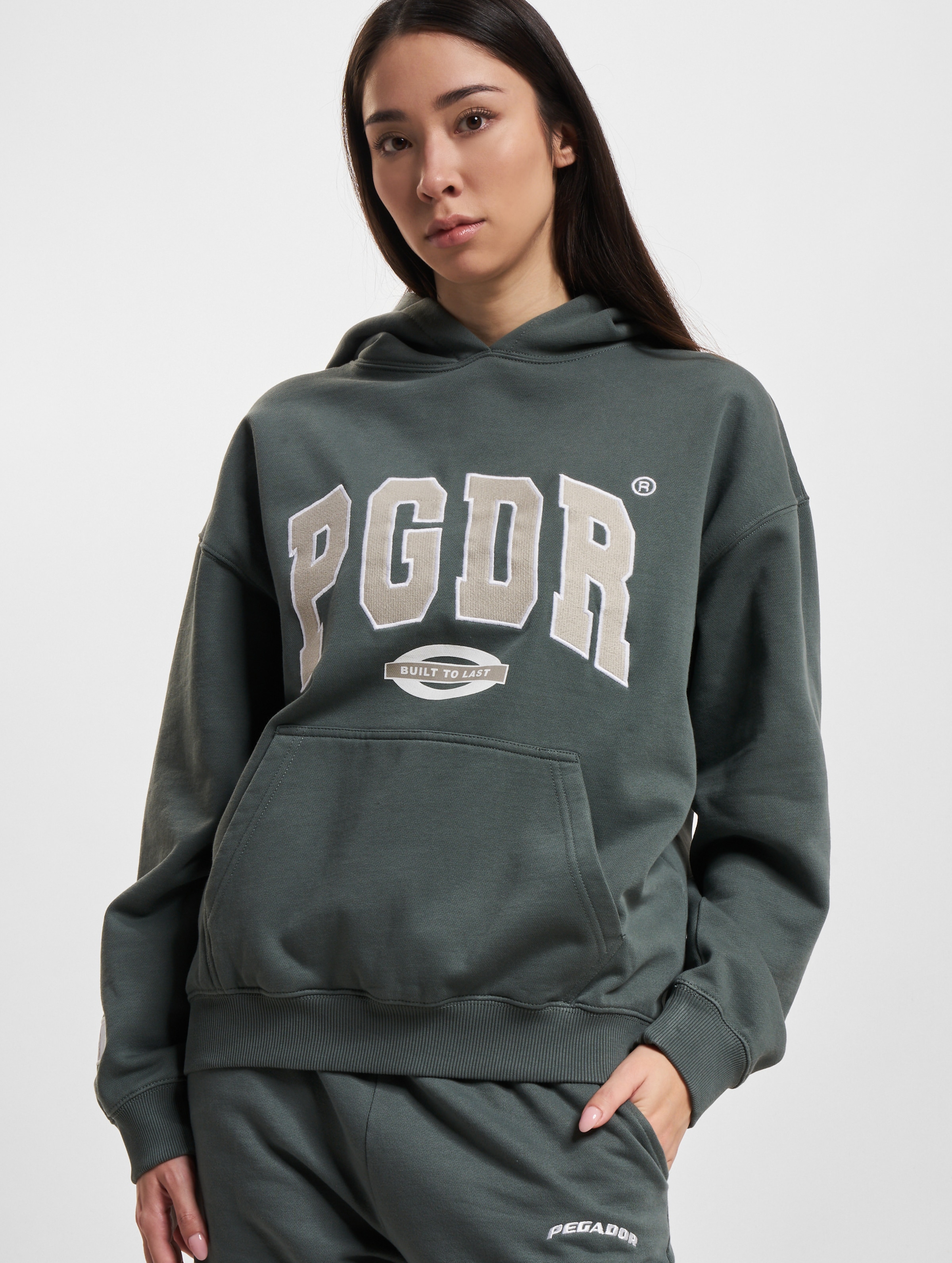 PEGADOR Pegador Keats Logo Oversized Hoodie Vrouwen op kleur grijs, Maat L