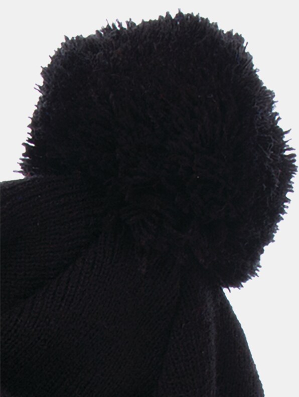 Cuffed Pom Pom Knit Beanie-1