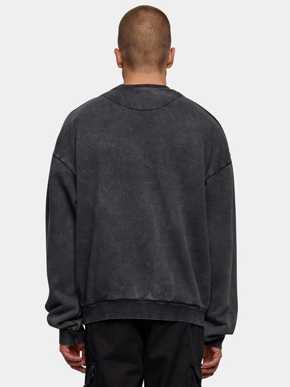 Urban Classics Acid Washed Crew Pullover-1