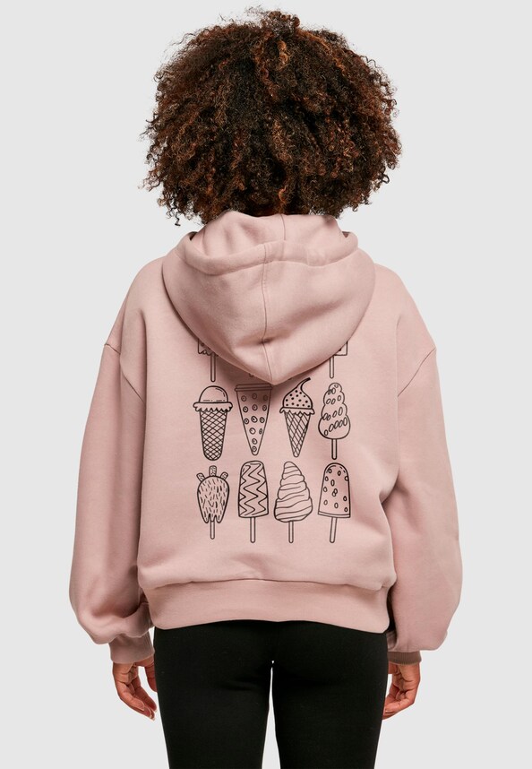 Ladies Ice Cream Oversized Hoody-1