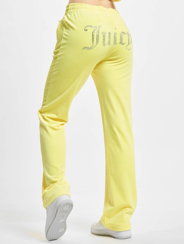 Velour Track Pants With Diamante Branding-1