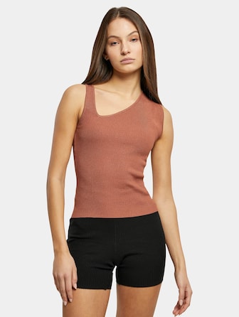 Rib Knit Asymmetric