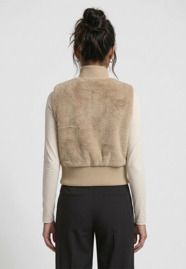 Ladies Cropped Faux Fur-1