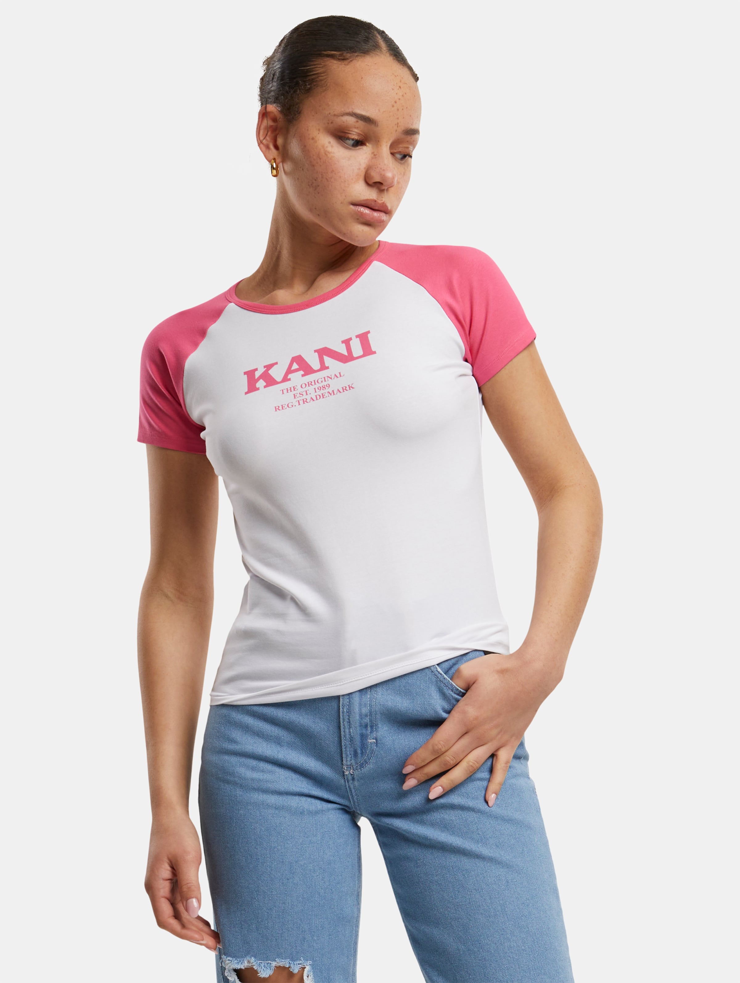 Karl Kani Retro Tiny T-Shirt op kleur wit, Maat XXS