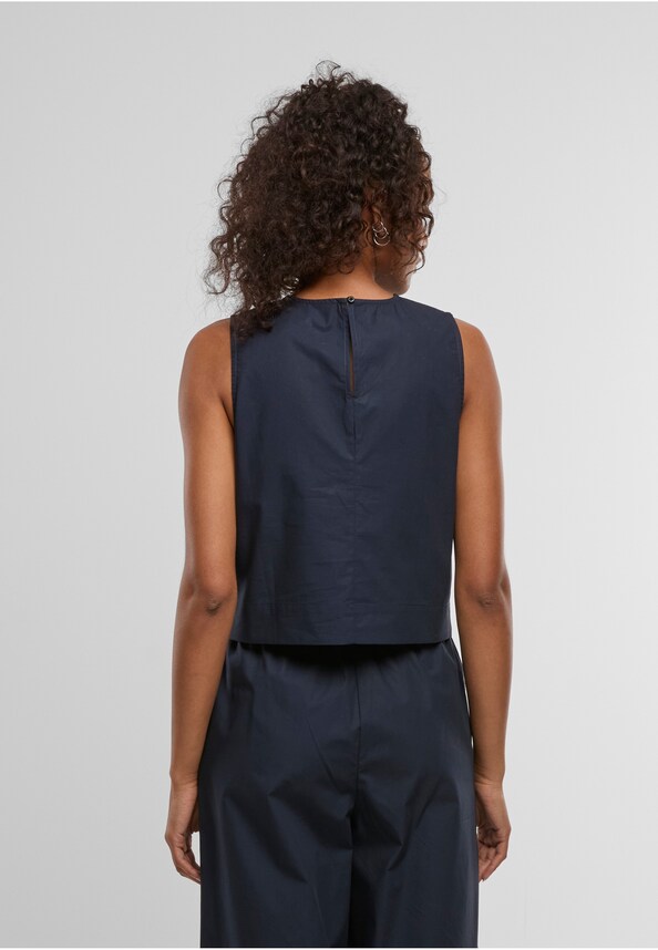 Ladies Popeline Cropped Top-1