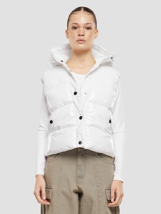 Ladies Recycled Shiny Puffer with Hood