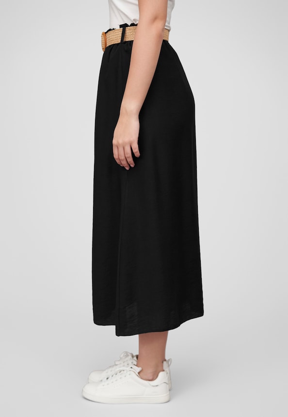 Cloud5ive Damen Longform Viskose Rock mit Gürtel-2