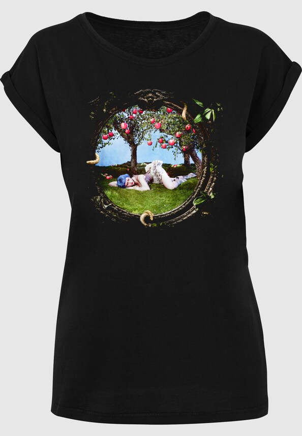 Ladies Ashnikko - Apple Picture Extended Shoulder Tee-4