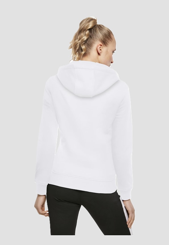 Ladies Peace - Red Heart White  Hoody-1
