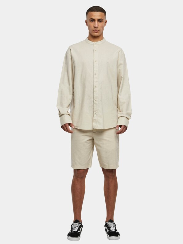 Cotton Linen Stand Up Collar -3