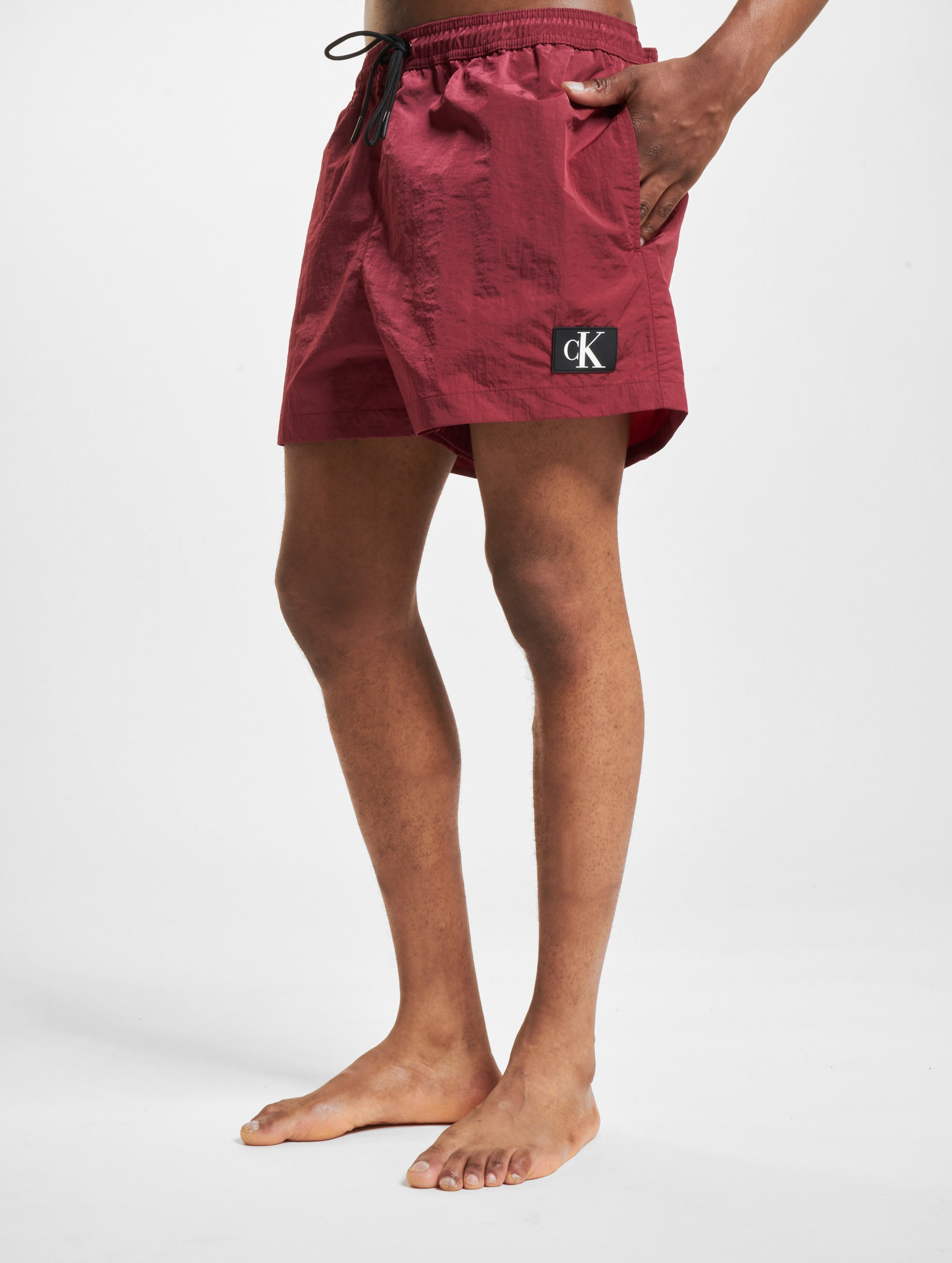 Calvin Klein Drawstring Swim Shorts Männer,Unisex op kleur rood, Maat XXL