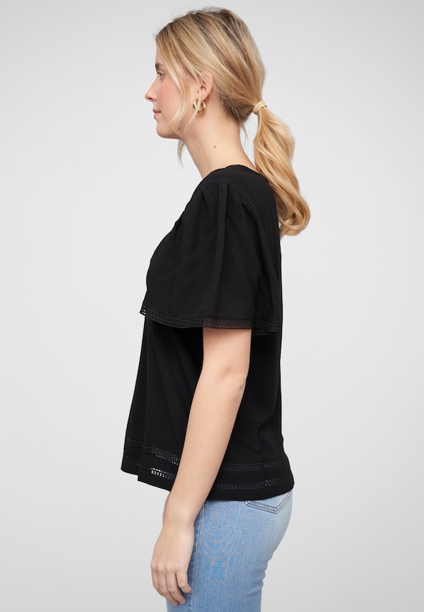 VIVISIA V-NECK 2/4 SLEEVE TOP-2