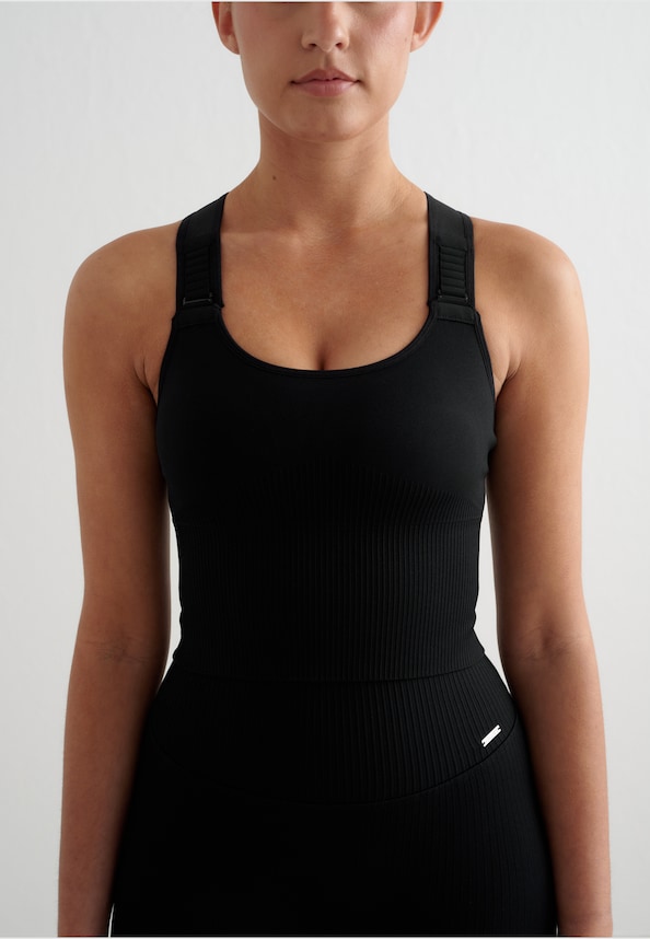 Ribbed Seamless High Support Bralette-5