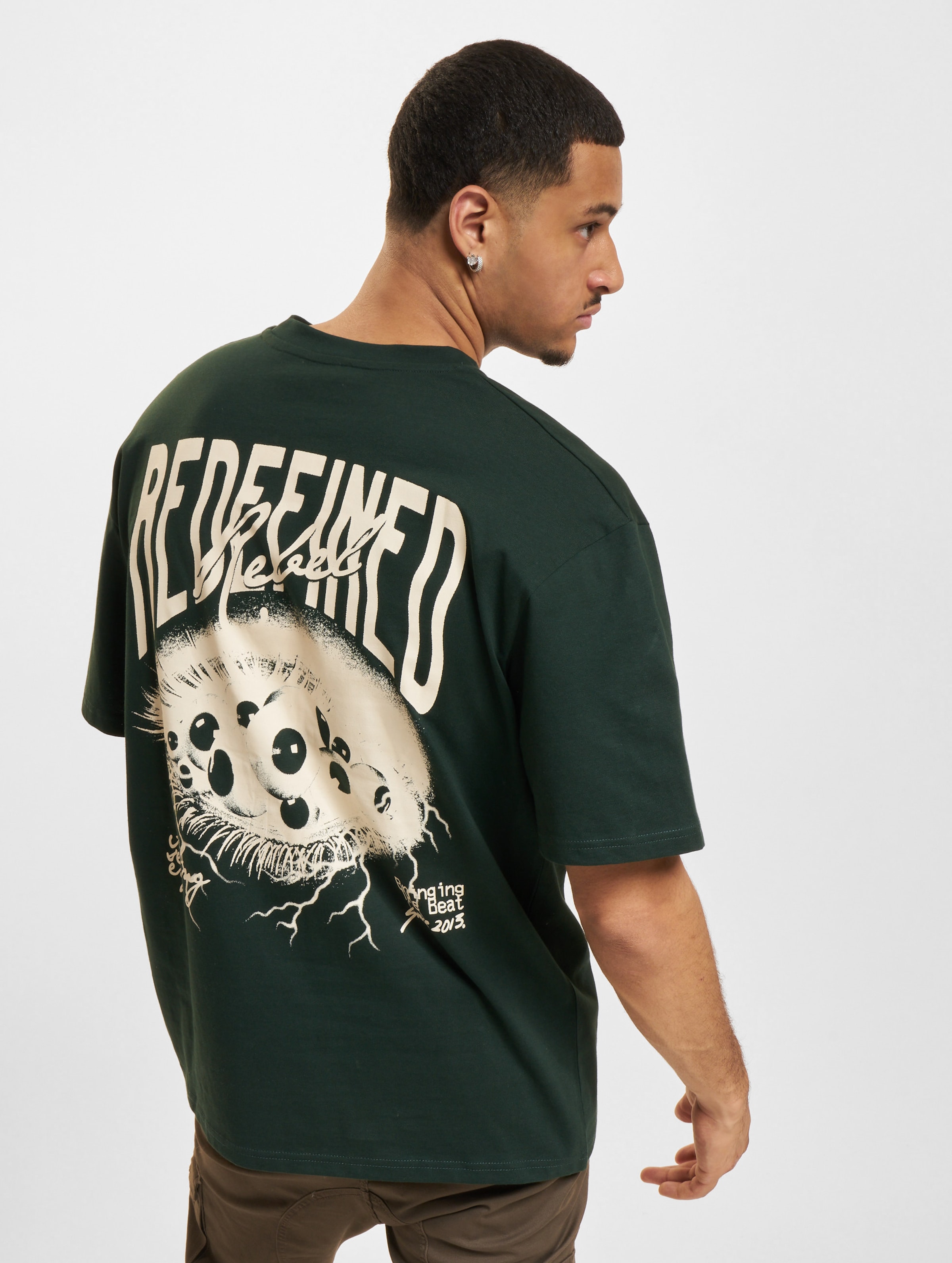 Redefined Rebel Kian Boxy Fit T-Shirts Männer,Unisex op kleur groen, Maat L