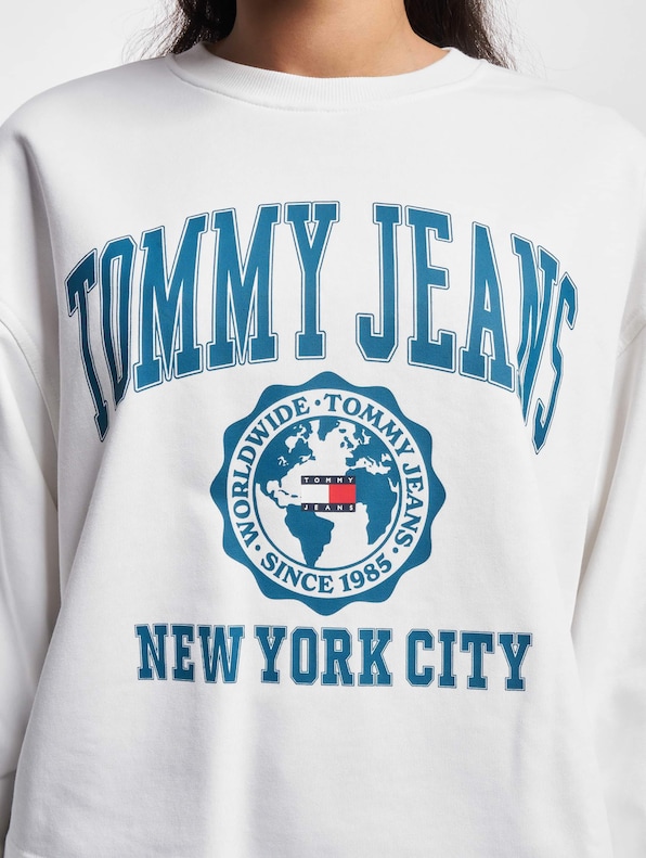 Tommy Jeans Crop College Logo Sweater-3