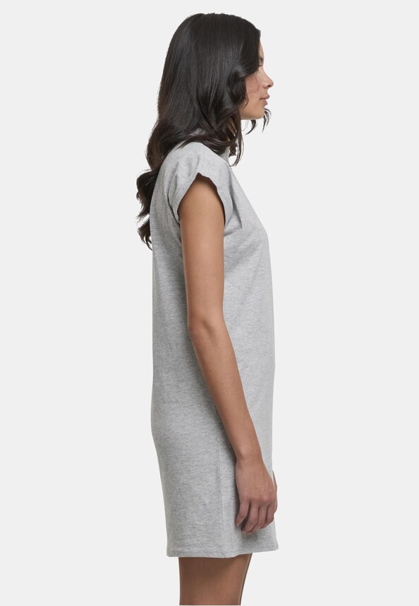 Heart EMB Ladies Turtle Extended Shoulder Dress-3