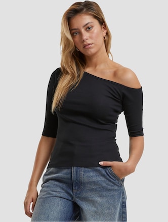 Urban Classics Ladies Organic Asymmetric Rib T-Shirts