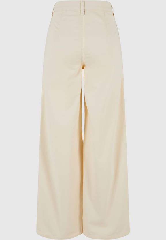 Ladies Organic Pleated Cotton Pants-5