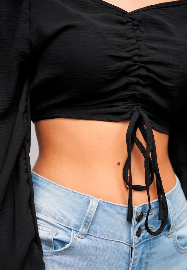 Ballonärmeln & Raffdetail -5