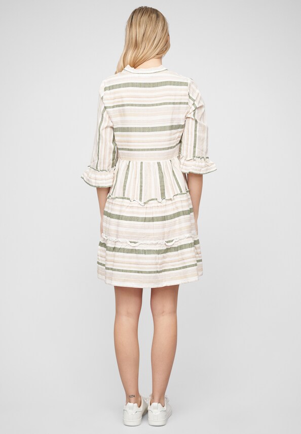 VIETNI 3/4 SLEEVE SHORT WRAP DRESS   COMBO-1