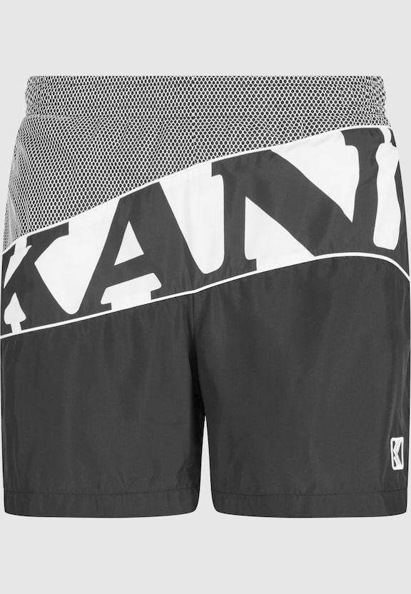 KM242-014-2 Wavy Retro Black Trackshorts-3