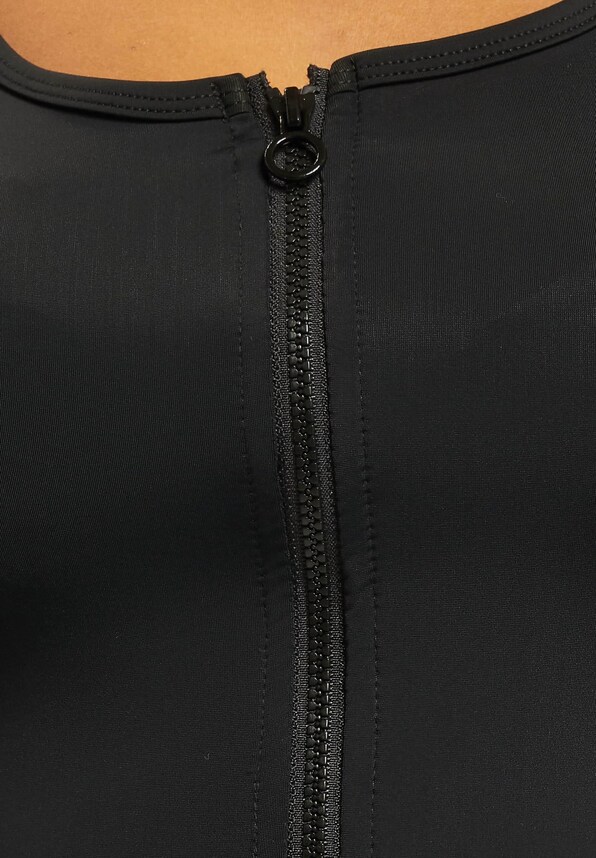 Side Stripe Crop Zip-3